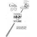 Cessna Model 182F Skylane Owners Manual 1963